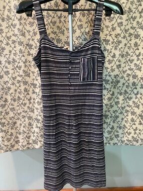 41 Hawthorn Black & White Cotton Blend Sleeveless Knit Slip Dress